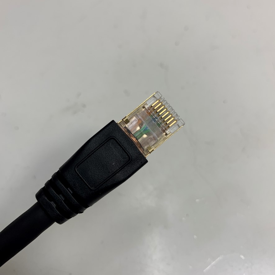 Cáp XC-M12EN-M8SR-10M Cable M12 X-Coded 8 Pin Male to RJ45 GigE Vision CAT6 High Flex Ethernet Cable E108683 24AWG For Machine Vision Cognex DataMan 150/260 Series