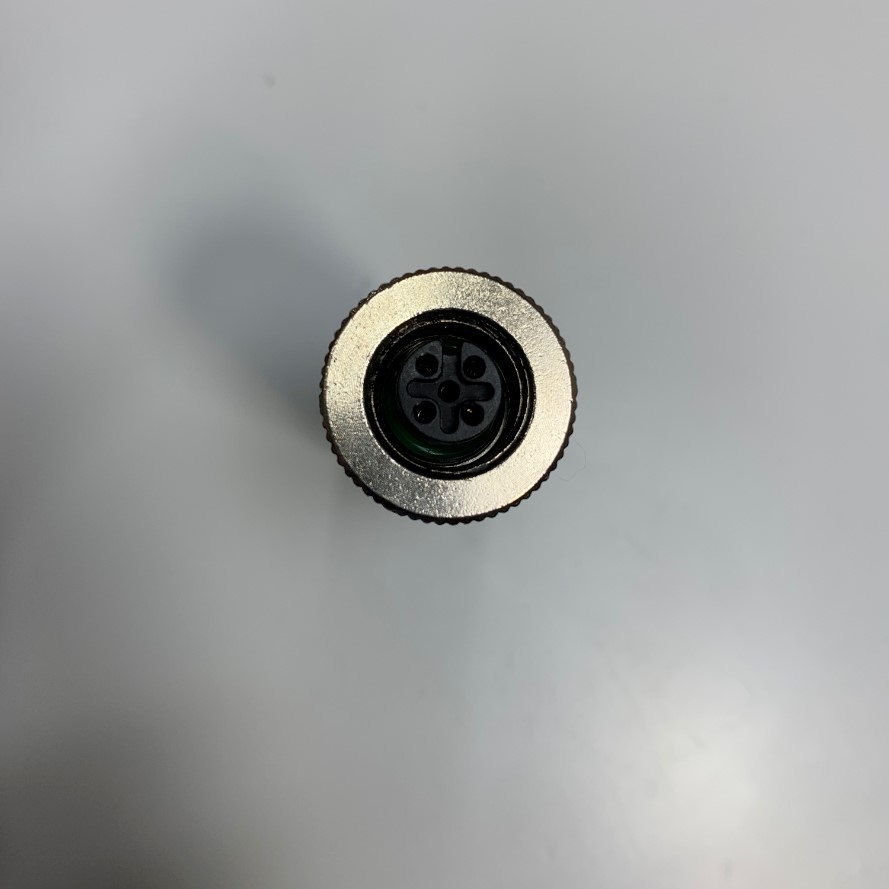 Đầu Jack Binder Connector M12 A-Coded 4 Pin Female Gold Plated Screw Terminal Straight For Industrial Sensor Cable M12 Connector Circular