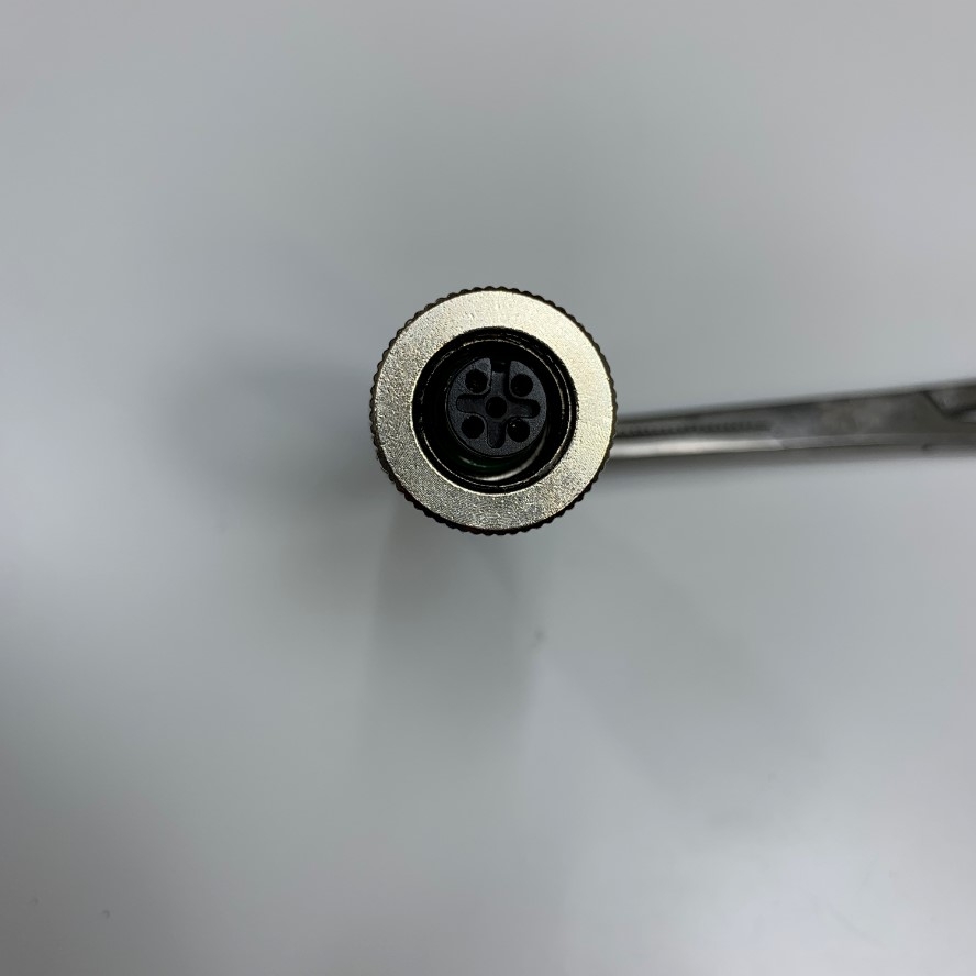 Đầu Jack Binder Connector M12 A-Coded 4 Pin Female Gold Plated Screw Terminal Straight For Industrial Sensor Cable M12 Connector Circular