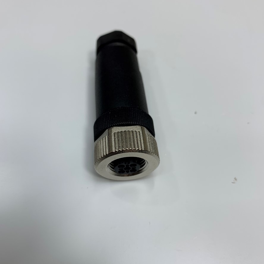 Đầu Jack Binder Connector M12 A-Coded 5 Pin Female Gold Plated Screw Terminal Straight For Industrial Sensor Cable M12 Connector Circular