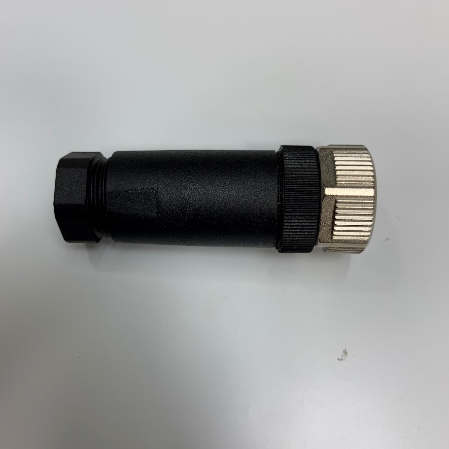 Đầu Jack Binder Connector M12 A-Coded 5 Pin Female Gold Plated Screw Terminal Straight For Industrial Sensor Cable M12 Connector Circular