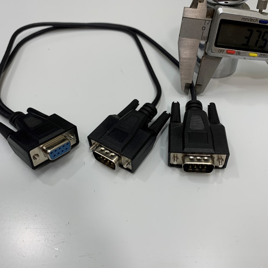 Cáp Chia Cổng RS232C Dài 0.4M DB9 Y Splitter Cable DB9 Female to 2 DB9 Male Serial Splitter Adapter Straight Through Cable For Medical Hospital Máy Trong Phòng Xét Nghiệm