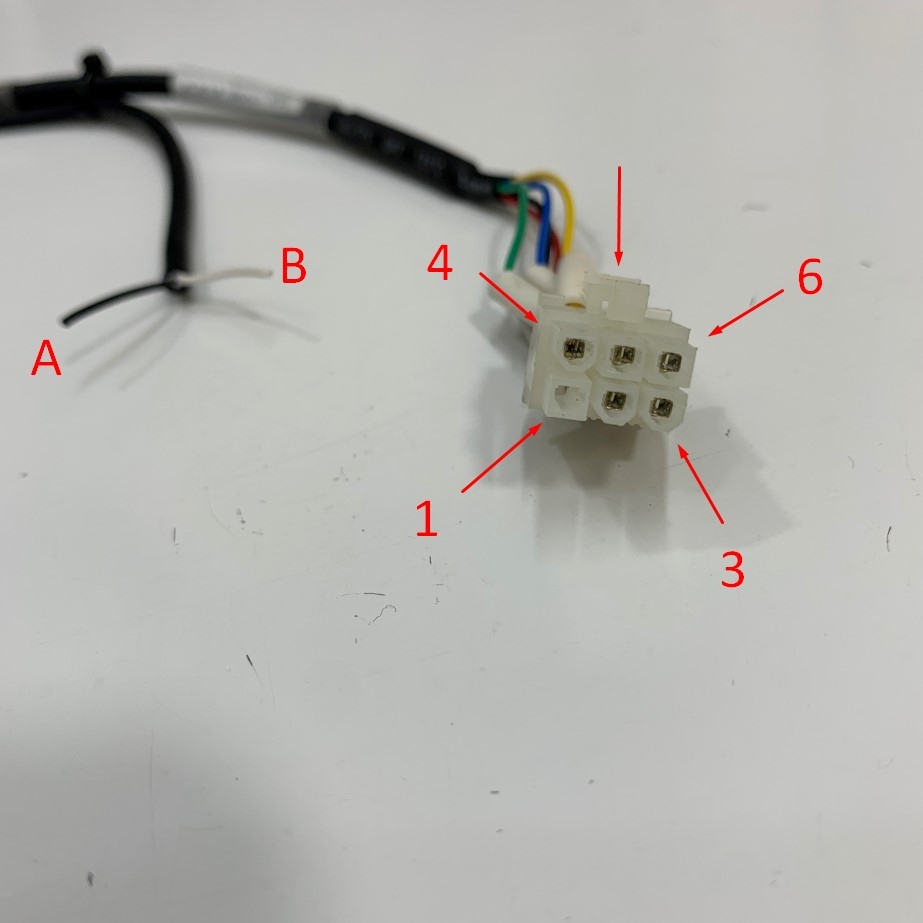 Cáp Điều Khiển Servo Driver Mitsubishi MR-J Series Dài 0.25M Cable B3LDL_112-PANEL MOVING X4 H223 Connector MDR 20 Pin to Molex 6 Pin