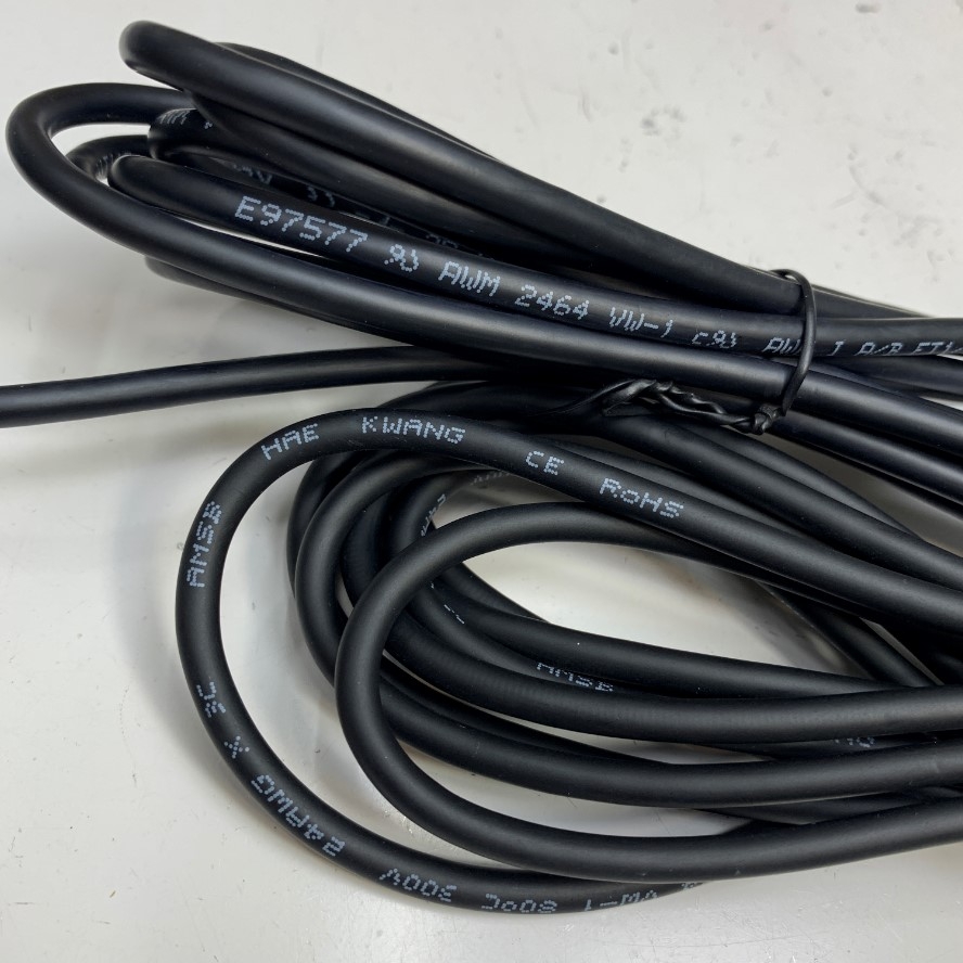 Cáp 3M 10ft DB9 M/F Serial RS232 Extension Shielded Cable HAE KWANG E97577 AWM 2464 VW-1 24AWG x 3C 80°C 300V OD Ø 5.0mm For Serial RS232 Industrial Communication witch PC