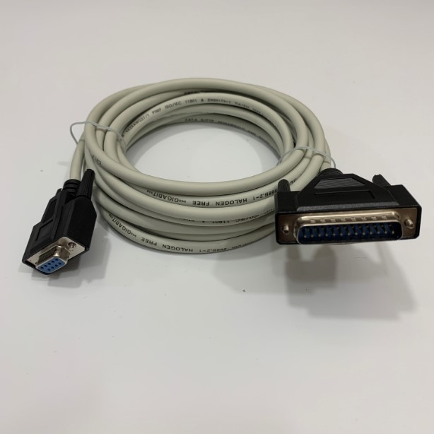 Cáp Máy Cắt Decal  Quảng Cáo Chất Lượng Cao RS232 DB25 Male to DB9 Female Dài 3M For Serial Cutting Plotter DGI, Roland, Graphtec