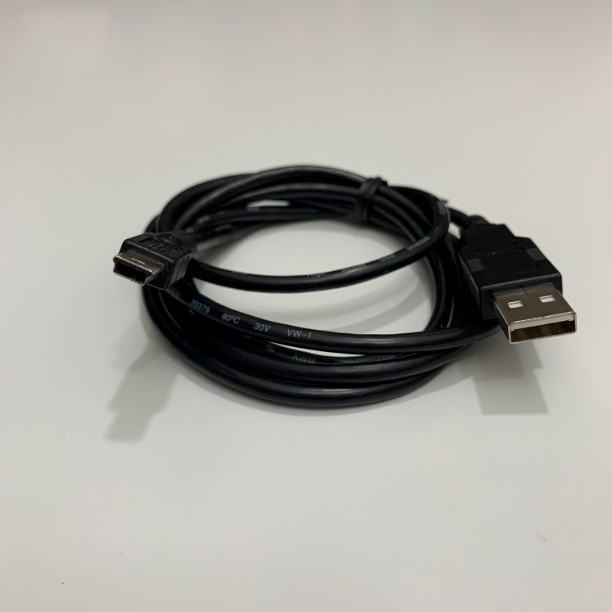 Cáp Lập Trình USB 2.0 to Mini B Dài 1.3M Cable Shielded JEM E229586 AWM 20379 80C 30V VW-1 For Schneider Electric MICOM P111, MICOM P115, MICOM P116 Downloading Data