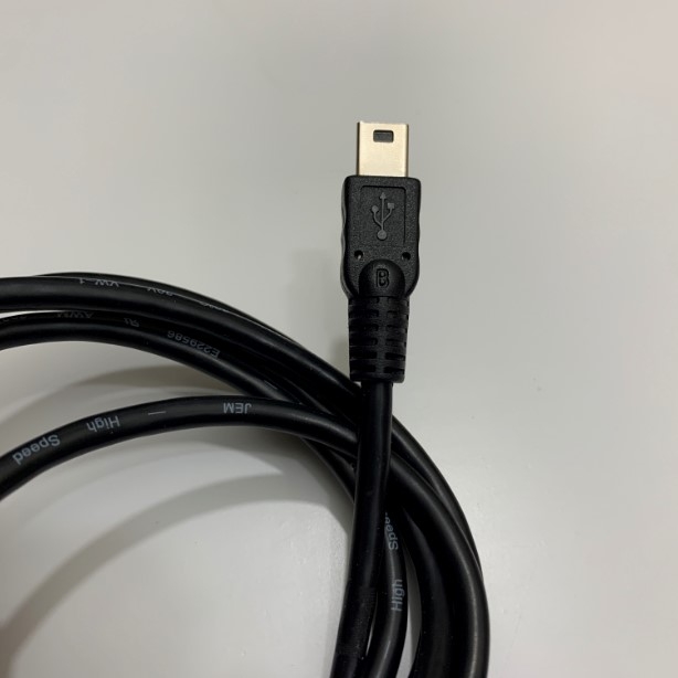Cáp Lập Trình USB 2.0 to Mini B Dài 1.3M Cable Shielded JEM E229586 AWM 20379 80C 30V VW-1 For Schneider Electric MICOM P111, MICOM P115, MICOM P116 Downloading Data