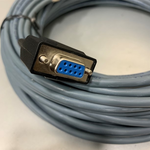 Cáp Điều Khiển RS-232C 6232-9F9F-33E Straight Through Cable DB9 Female to DB9 Female Cable PVC Grey Length 10M For AGV Key Cart Toyota Material Handling