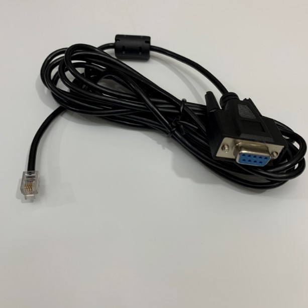 Cáp Lập Trình Parker SSD Cable Comunicacion KnPC637+/631-03.0 Dài 3M PC-Side Sub D 09-Plug RS232 RJ10 4P4C to DB9 Female For Parker SSD 638 AC Servo Drive