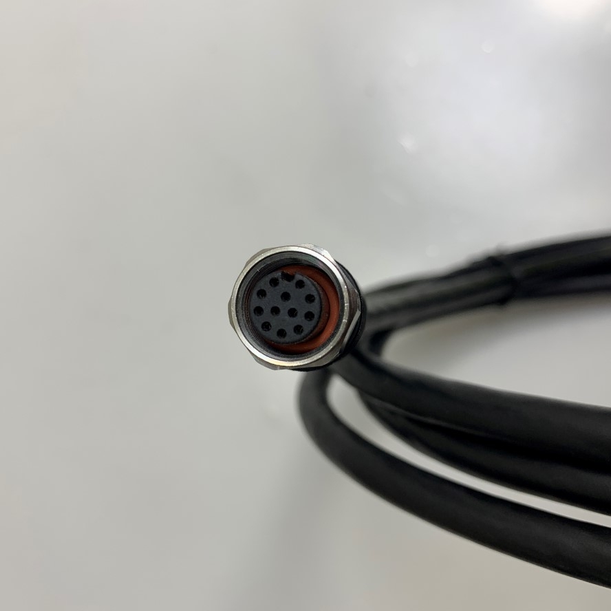 Cáp 2M 6.5ft Cable AL-WAKSE12.024-5/S3909 8062493 2263/4100064 SINGLE-ENDED CORDSET Cable M12 A-Code 12 Pin Female to Molex 18 Pin Female Connector Pitch 2.0mm