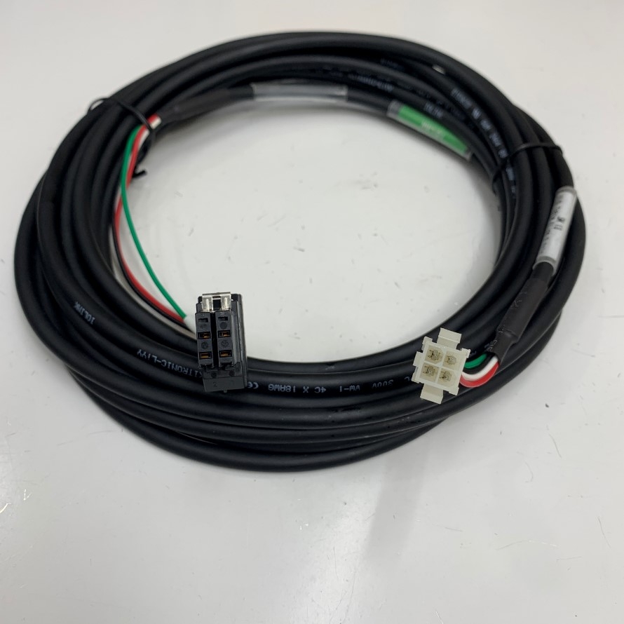 Cáp 8M MR-PWCNK1-8LS-J3 Mitsubishi Servo Motor Power Cable IO-Link + JST UVWPE 4 Pin Power Connector