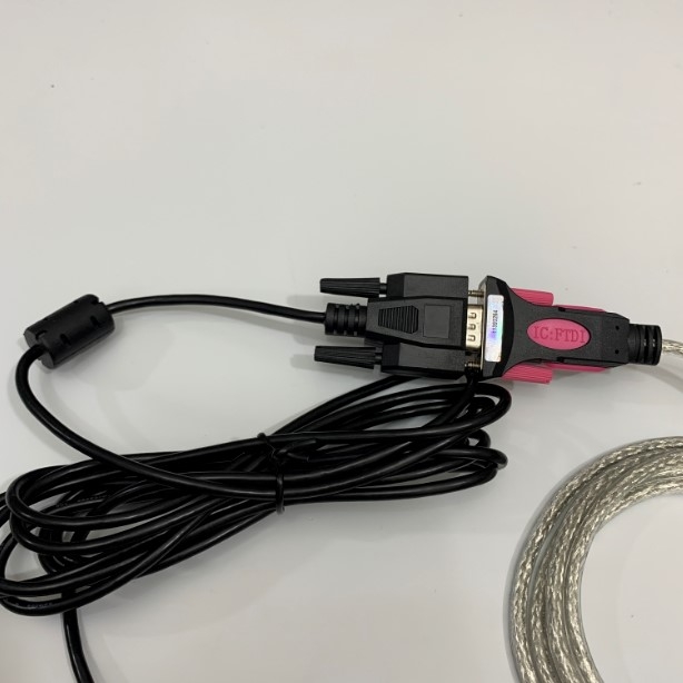 Combo Cáp Lập Trình Parker SSD Cable Comunicacion KNPC637+/631-05.0 Dài 3M RS232 RJ10 4P4C to DB9 Female For Parker SSD AC Inverter Drive Với Máy Tính