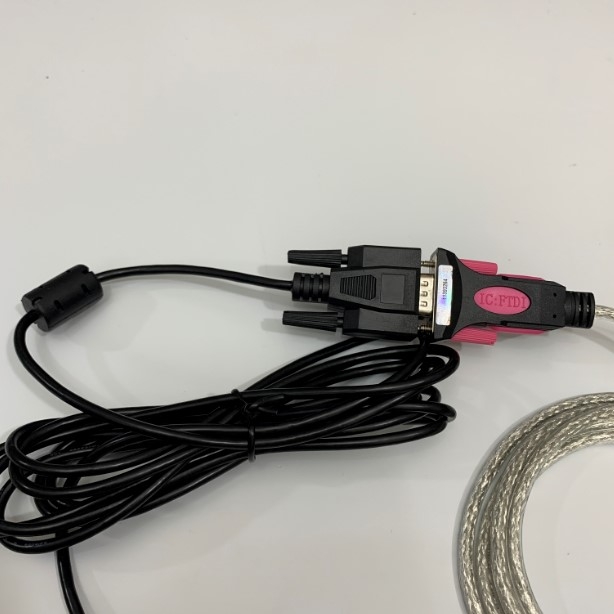 Combo Cáp Lập Trình Parker SSD Cable Comunicacion KNPC637+/631-05.0 Dài 3M RS232 RJ10 4P4C to DB9 Female For Parker SSD AC Inverter Drive Với Máy Tính