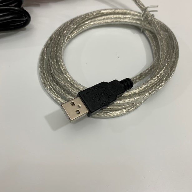 Combo Cáp Lập Trình Parker SSD Cable Comunicacion KNPC637+/631-05.0 Dài 3M RS232 RJ10 4P4C to DB9 Female For Parker SSD AC Inverter Drive Với Máy Tính