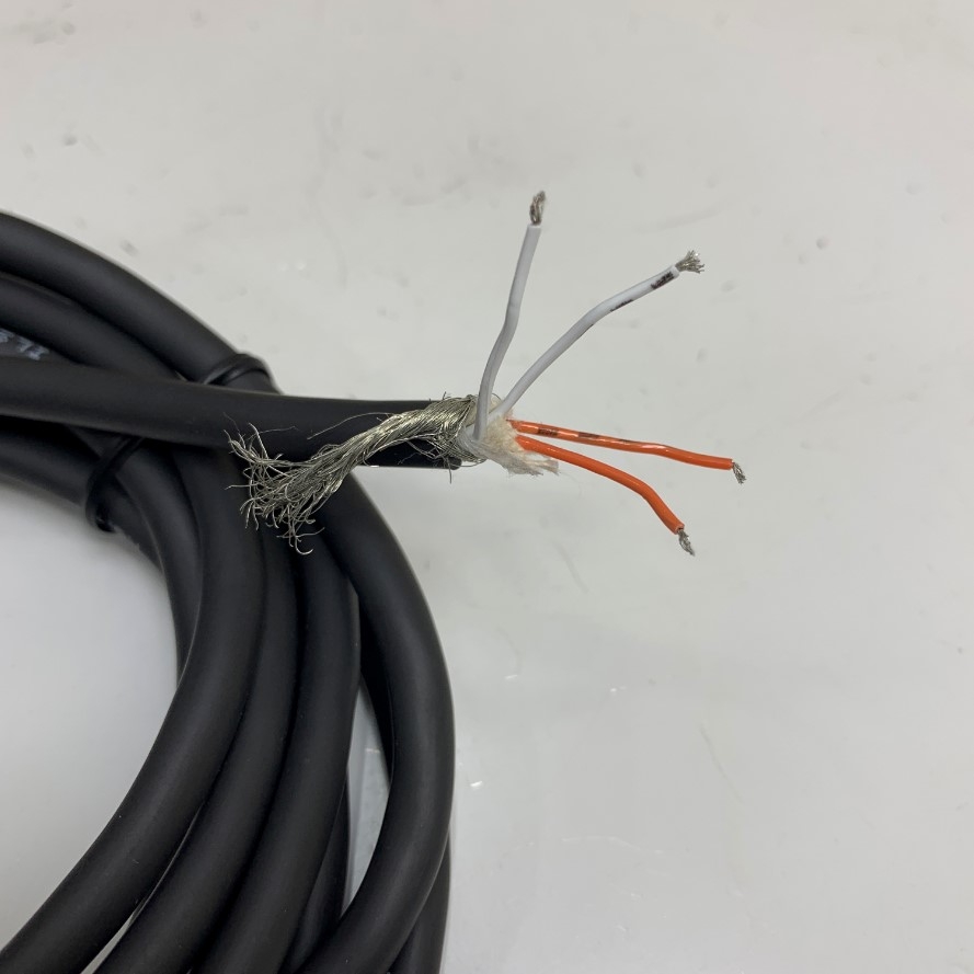 Cáp DM300-M12I/0-F12SR-5M Dài 5M 17ft Cable M12 A-Code 12 Pin Female to 4 Core Open End ILSAN E211405 105C 300V 4 Core x 0.25mm² For I/O Breakout Cable Power Supply Cognex Industrial Camera