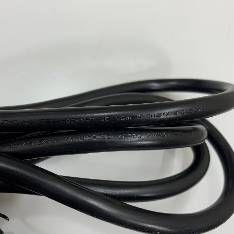 Dây Nguồn E-JUN APC Power Cord IEC C14 to C15 Length 8ft Dài 2.5M 10A 250V H05VV-F 18AWG 3x1.5mm² Cable OD 8.5mm AP8706S-NAX457 APC in China