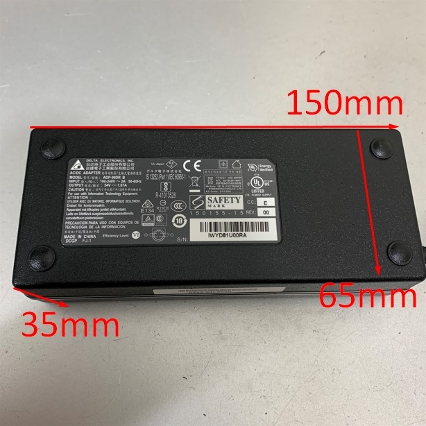 Adapter 54V 1.67A 90W DELTA ADP-90DR B For Cisco SG300-10 10 Port Gigabit POE Managed Switch Connector Size 4PIN Mini Din 10mm