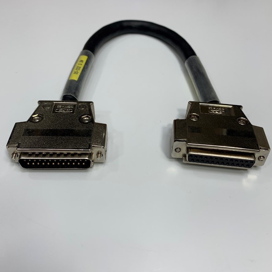 Cáp 0.3M 1ft Extension Cable 25 Pin D-Sub DB25 Male to Female 24AWG Shielded PVC Black OD Ф 10.5mm For Industrial Power I/O Cable Servo Drive and Laser 3 Axis CO2 Laser Marker Controller