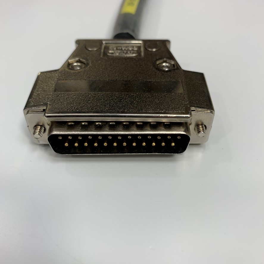 Cáp 0.3M 1ft Extension Cable 25 Pin D-Sub DB25 Male to Female 24AWG Shielded PVC Black OD Ф 10.5mm For Industrial Power I/O Cable Servo Drive and Laser 3 Axis CO2 Laser Marker Controller