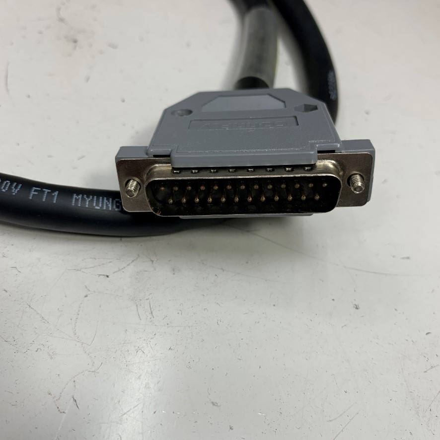 Cáp 1M 3.3ft DS-SS2 1M Shielded Cable DB25 Male to DB25 Female Black E23407 2464 80℃ 300V 24AWG x 25 Core OD Ф 10.5mm For I/O Servo Drive and Laser 3 Axis CO2 Laser Marker Controller