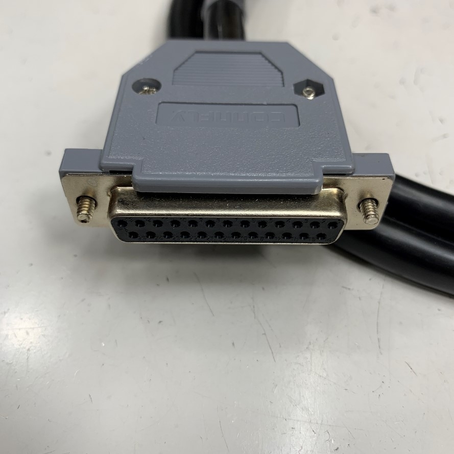 Cáp 1.5M 5ft DS-SS2-M Shielded Cable DB25 Male to DB25 Female Black E52853 13P x 25AWG(0.2SQ) OD Ф 10mm For Power I/O Servo Drive and Laser 3 Axis CO2 Laser Marker Controller