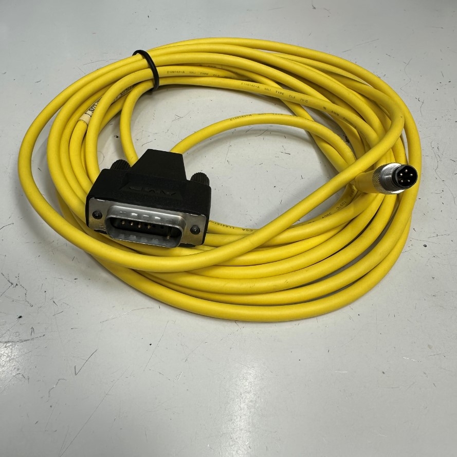 Cáp 5M 17ft Cognex CCB-M8DSIO-05 Cable Connector M8 5 Pin B-Code Male to DB15 Male For Cognex Camera Machine Vision I/O Module Cable