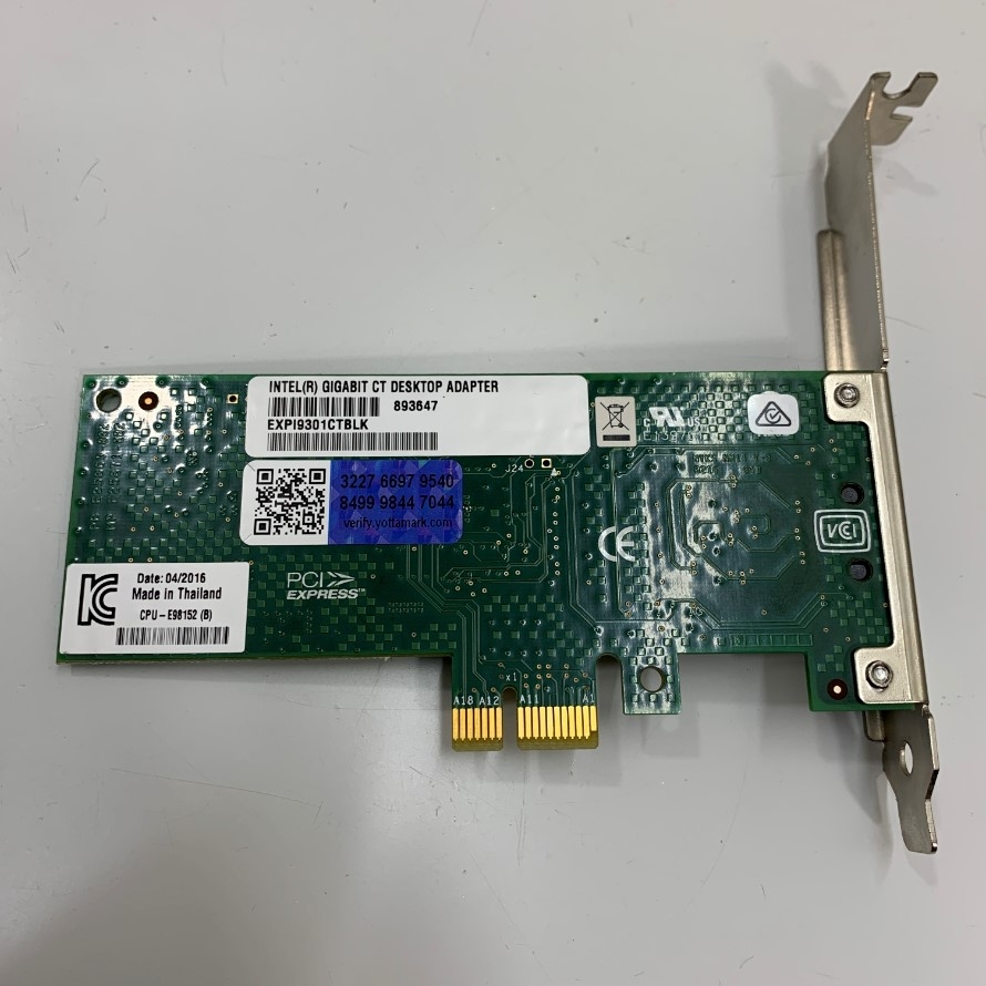 Card Mạng Lan Intel(R) Gigabit CT Desktop Adapter For Máy Tính Công Nghiệp Industrial Computer Network Jumbo Packets up to 9014 Bytes