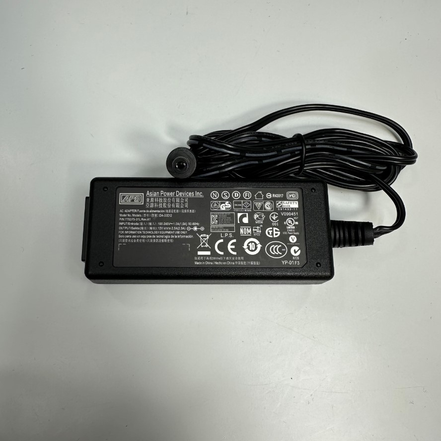 Adapter 12V 2.5A 30W APD OEM Thay Thế PHIHONG PSC30U-120V 12V 2.5A 30W Connector Tip Size 5.5mm x 2.1mm For Cân Điện Tử Mettler Toledo Precisions Balance XPR1203S