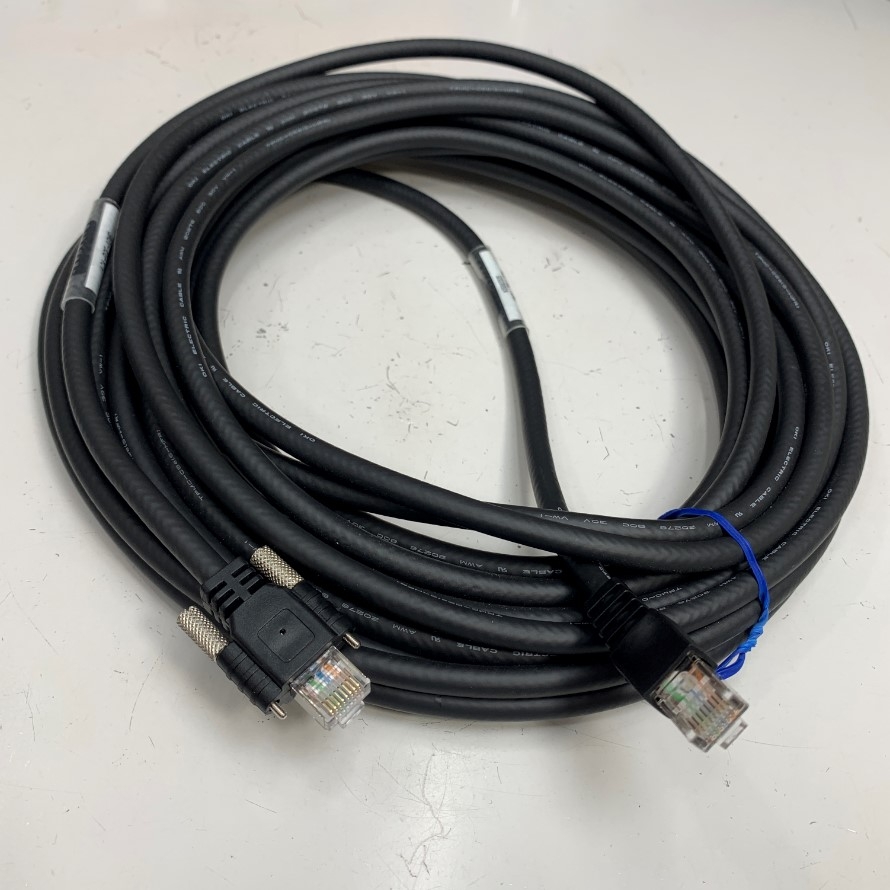 Cáp 8.5M 28ft GigE CAT6 S/STP PoE Power Ethernet RJ45 Screw Locking Cable OKI ELECTRIC 20276 80℃ 30V VW-1 For Basler Cognex CCD GigE Industrial Vision Camera