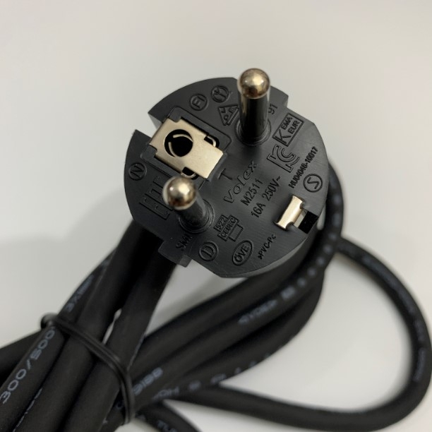 Dây Nguồn CISCO 72-0771-01 CAB-CEE77-C15-EU Schuko CEE7 to IEC C15 Power Cord 16A 10A 250V 3x1.0mm² H05VV-F Cable OD 7.5mm Length 2.5M