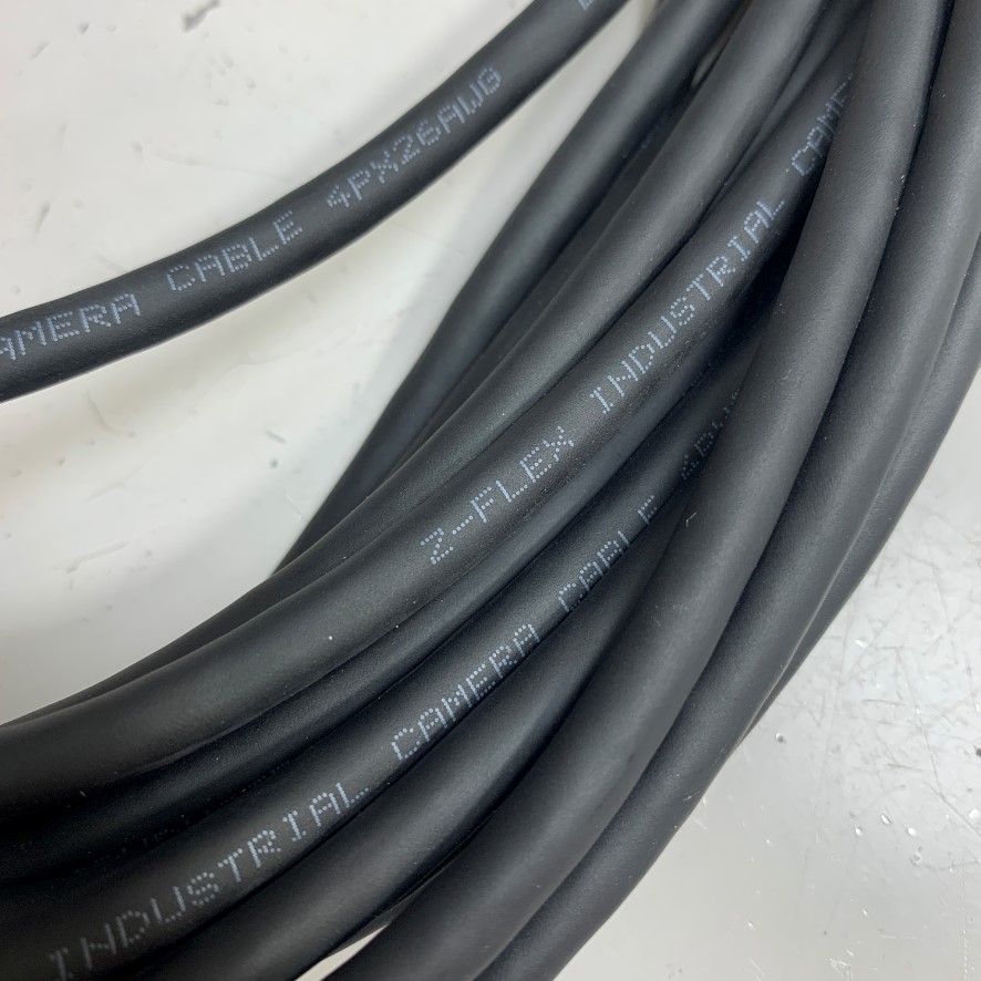Cáp 10M 30ft GigE CAT6 S/STP PoE Power Ethernet RJ45 Screw Locking Cable Z-Flex Industrial Camera 4Px26AWG E324007 20276 80℃ 30V VW-1 For Basler Cognex CCD GigE Industrial Vision Camera