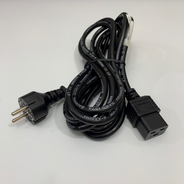 Dây Nguồn Dài 4M 13ft Volex AC Power Cord Schuko Plug to C19 16A 250V 16AWG 3x1.5mm² For Máy Chạy Bộ Phòng Gym Impulse Fitness Impulse Treadmill