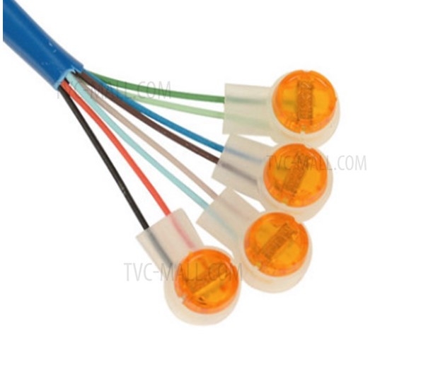 Rệp Nối Dây Điện Thoại Dây Mạng Button Telephone Network Cable Butt Splice Connector Waterproof Orange QTY 100 Pcs