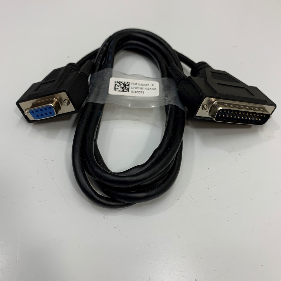 Cáp Lập Trình 1.8M 6ft Shielded Cable Port COM2 RS232 DB25 Male to DB9 Female For HMI Hitech PWS6A00T-P PWS Series witch Computer Communication Transmit Data Cable