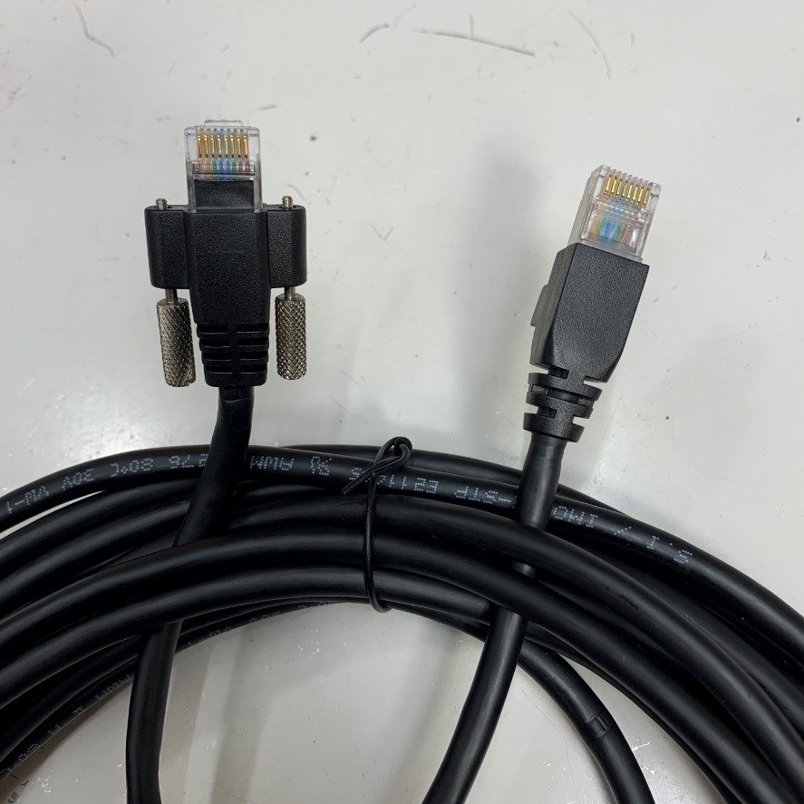 Cáp 10M 30ft KC5-GIGE-NS-010M GigE CAT6 S/STP PoE Power Ethernet RJ45 Screw Locking Cable IMOPEE-STP E211405 4Px24AWG 20276 80℃ 30V VW-1 For Basler Cognex CCD GigE Industrial Vision Camera