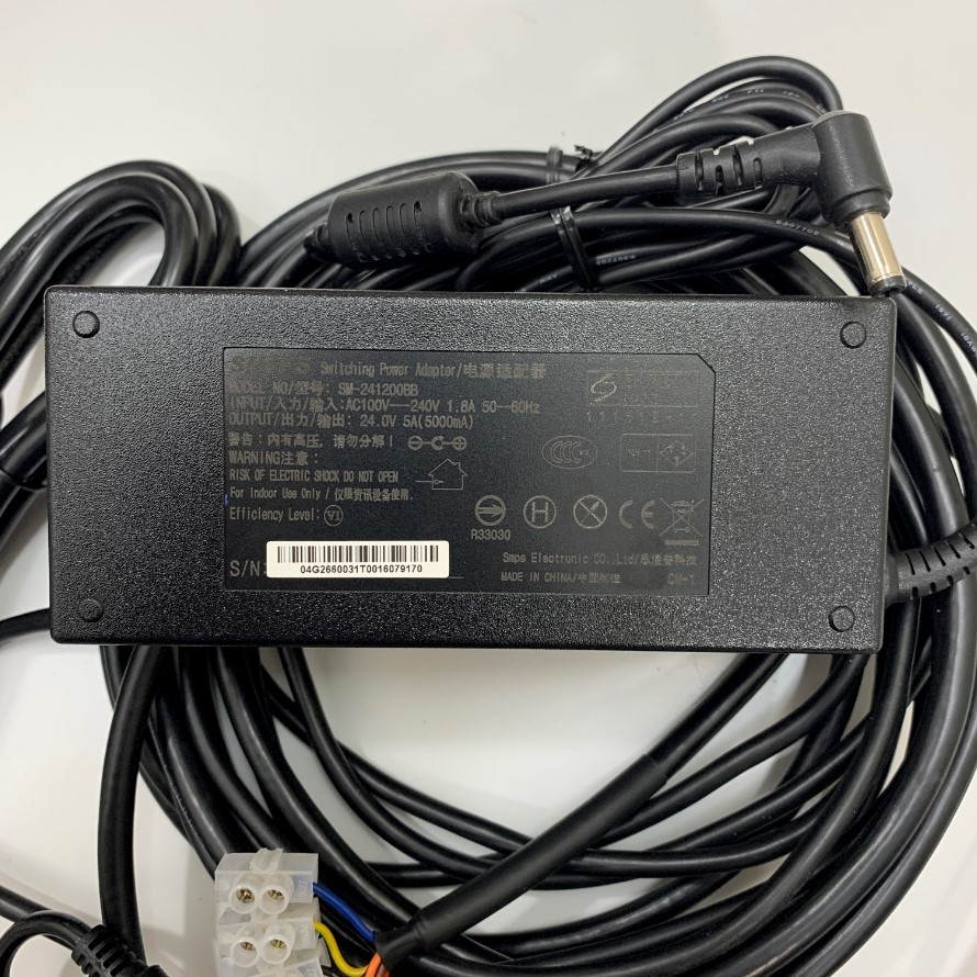 Bộ Sạc 24V 5A + Cáp Máy Quét Mã Vạch Datalogic Matrix RS232 Replace T Serial Cable with Trigger Output Dài 3M For Datalogic matrix210 210N 300 300N 400 400N 410 410N DS2100N DS2400N DS4800