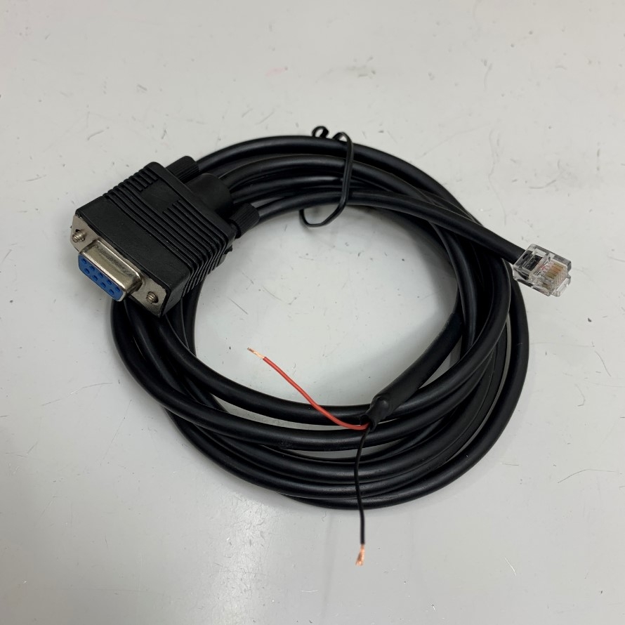 Cáp 2M RS232 Communication Serial Y Splitter Cable DB9 Female to RJ12 6 Pin 6P6C and 2 Core Dài 2M/0.5M For Máy Ép Sim Máy Ép Cộp Nghành May Mặc Thời Trang