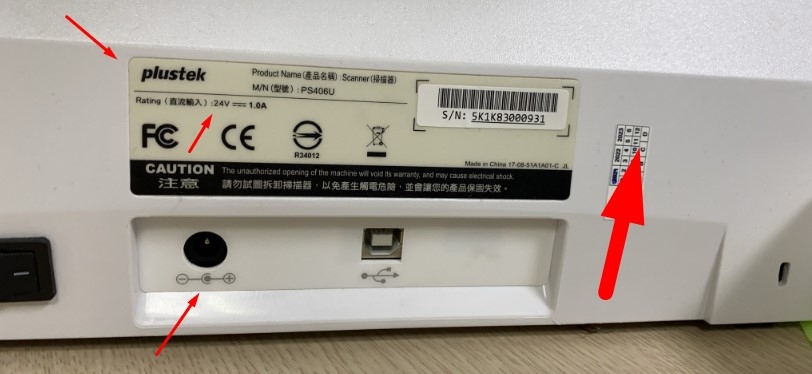 Adapter 24V 1.8A Huntkey Connector Size 5.5mm x 2.1mm For Máy Scan Plustek SmartOffice PS406U