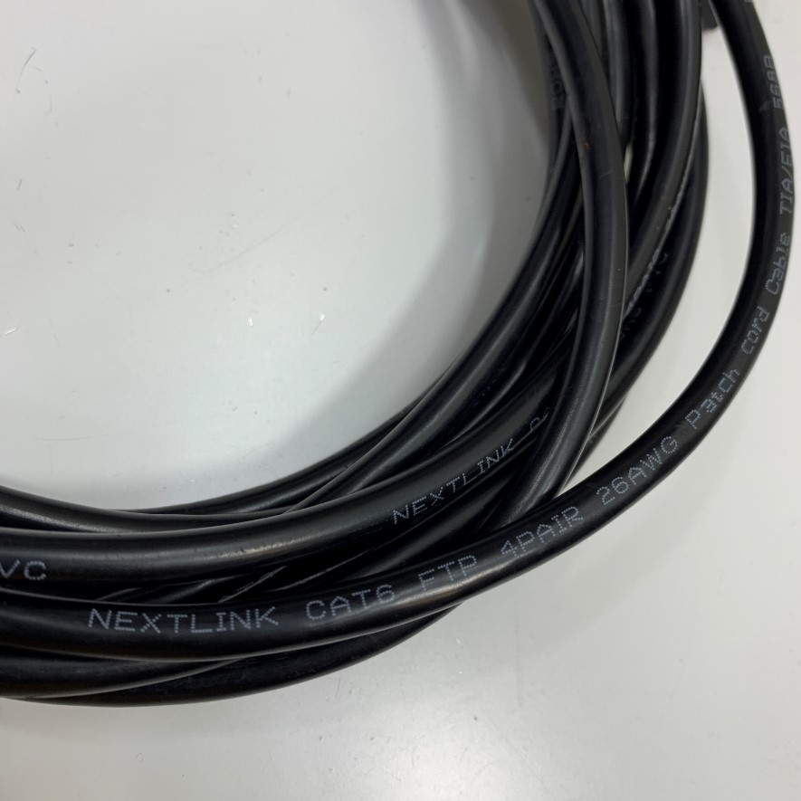 Cáp Ethernet Extension CAT6 FTP Dài 5M 17ft NEXTLINK- UO680M RJ45 Female to Male Cable 4PAIR 26AWG Patch Cord Black