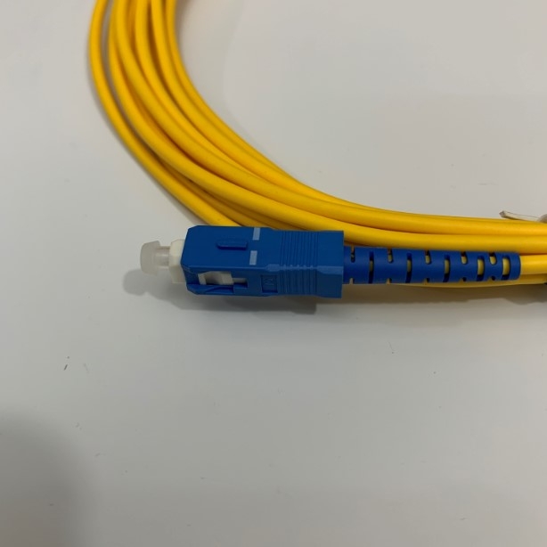 Dây Nhẩy Quang 5M SC to SC UPC Single Mode Fiber Optic OS2 9/125µm Fiber Patch Cable Yellow Cable 3.0mm PVC