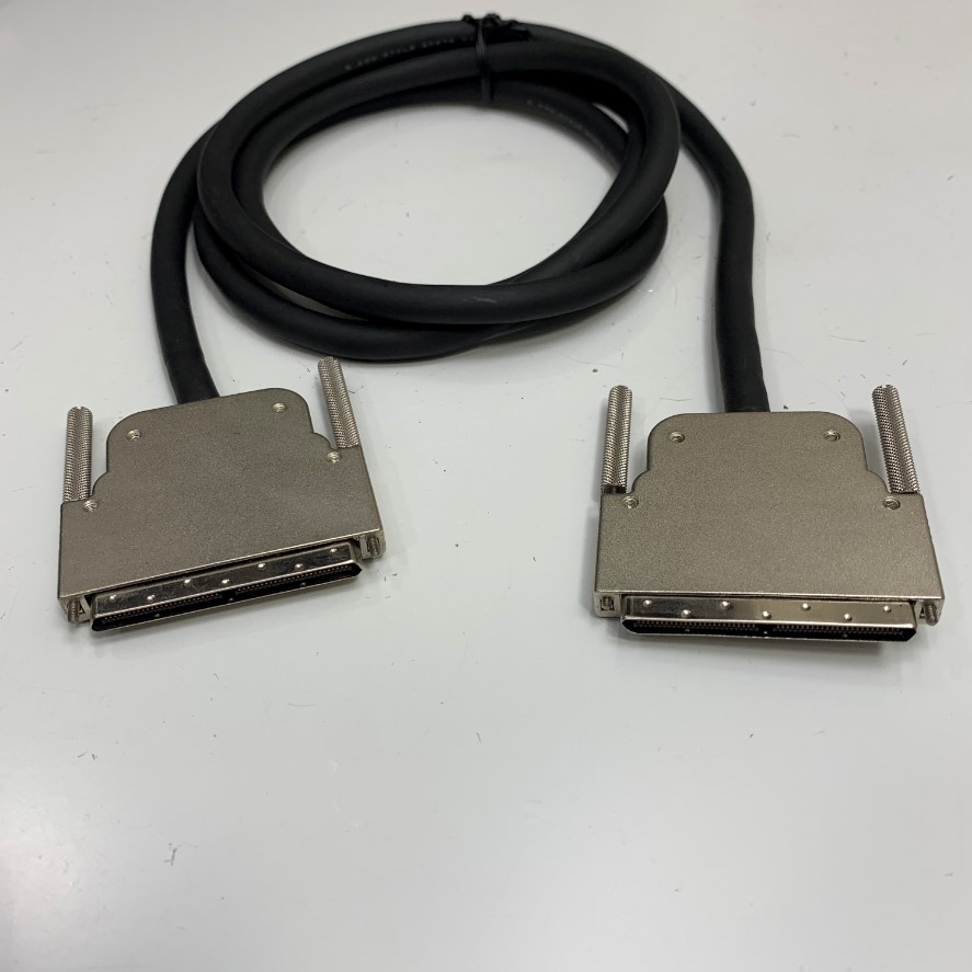 Cáp Contec HDRA 100 Pin Male to HDRA 100 Pin Male Connector Pitch 0.8mm with Screws Servo I/O Cable Dài 1.5M 5ft For Contec I/O Advantech I/O Industrial Card