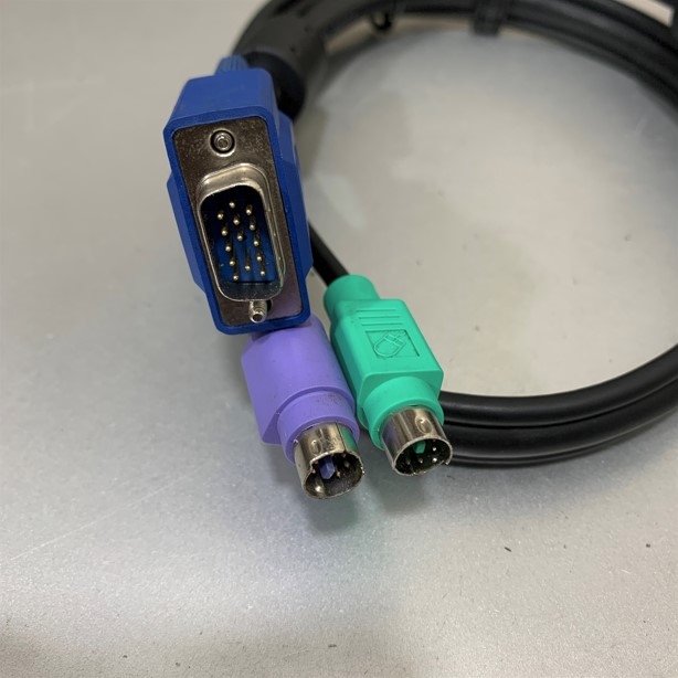Cáp Điều Khiển SPACE SHUTTLE-C KVM Switch Cable 3 in 1 PS2 Male to Male Keyboar Mouse and VGA Male to Male For KVM Switch Smart View Pro or KVM Switch Length 0.9M