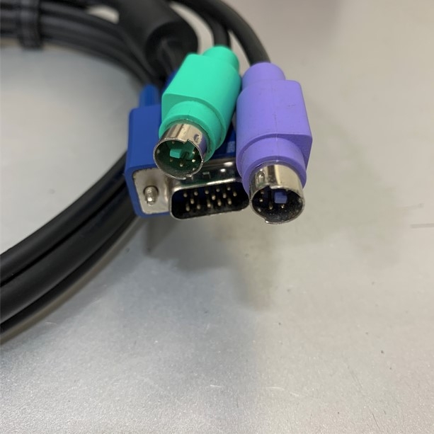 Cáp Điều Khiển SPACE SHUTTLE-C KVM Switch Cable 3 in 1 PS2 Male to Male Keyboar Mouse and VGA Male to Male For KVM Switch Smart View Pro or KVM Switch Length 0.9M
