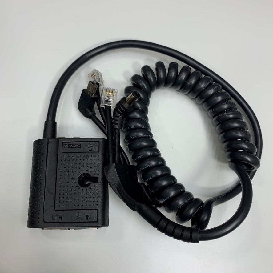Cáp Điều Khiển Ingenico ICT220 ICT250 Magic Box Spiral Coiled Cable 296105416 MUL0864 For Thiết Bị Thanh Toán Thẻ POS Ingenico Communication RS232 Ethernet Cable