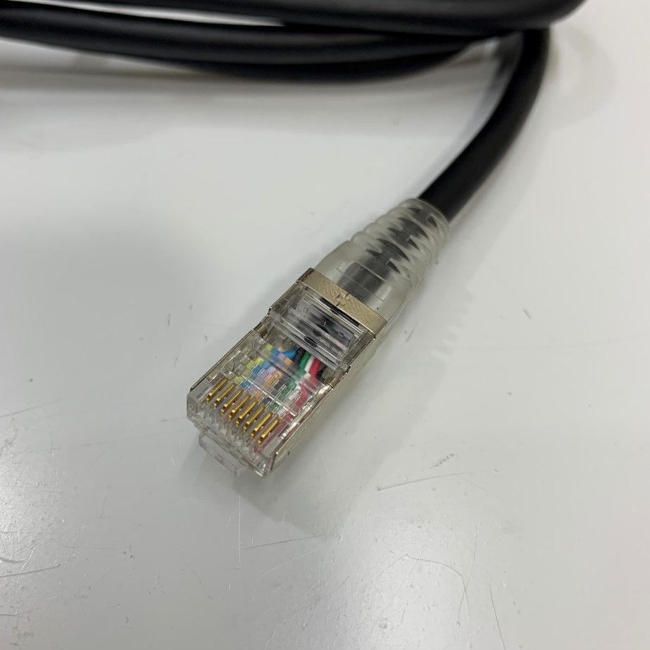 Cáp Điều Khiển Schneider VW3M3805R010 CANopen Cable Dài 1.8M 6ft Shielded RJ45 Connector to DB9 Female For Modicon M258 Logic Controller witch Schneider LXM32AD30N4 Lexium Motion Servo Drive