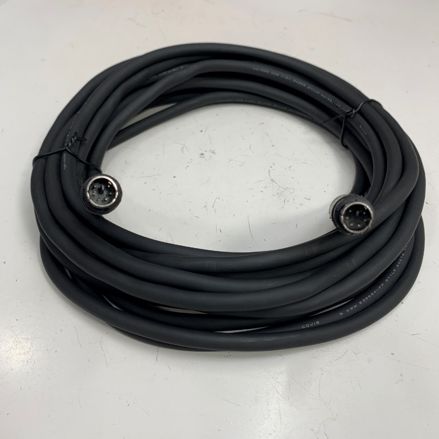 Cáp 7M 23ft Extended Cable Mini Din 6 Pin Male to Male Shielded PVC Black For Hệ Thống Hội Thảo Logitech Group Video Conferencing System Camera or Speakerphone