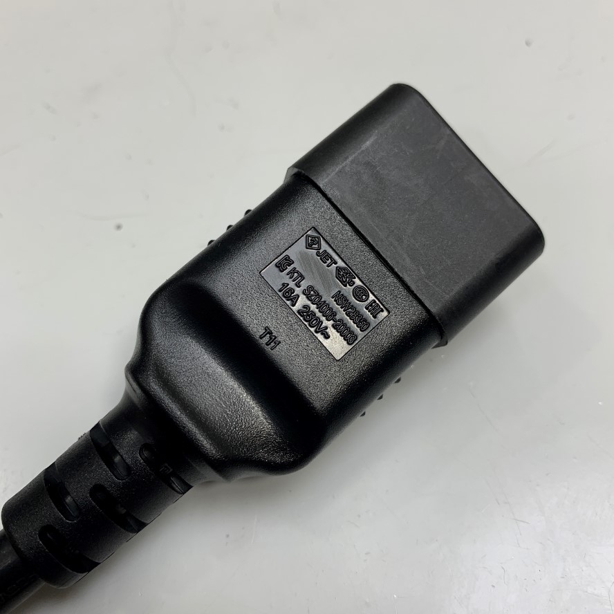 Dây Nguồn Máy Chủ Dài 1M 3.3ft Server Dell EMC Lian Dung AC Power Cord Cable 038-004-857 Jumper Cord IEC C20 to C13 16A 15A 250V 14AWG 3x2.08mm² 105°C UL CSA OD 9.5mm For Rack PDU UPS APC