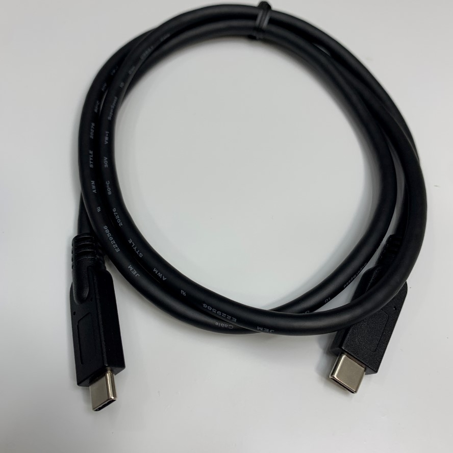 Cáp 1M 3.3ft USB 3.1 Gen 2 Type-C to Type-C Data Transfer 60W 10Gbit/s 8K60HZ Cable JEM E229586 AWM STYLE 20278 80°C 30V VW-1 Shielded