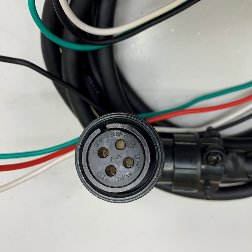 Cáp Nguồn Động Cơ 4M 13.3ft Right Angle Plug Connector DDK CE08-18-10SF 4 Pin Female to 4 Core For Servo Motor Power Original Cable
