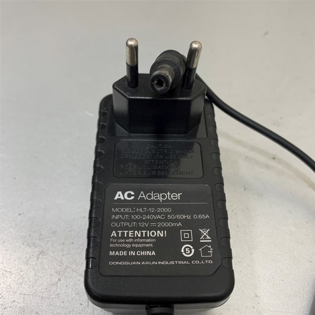 Adapter 12V 2A HLT-12-2000 Connector Size 5.5mm x 2.1mm